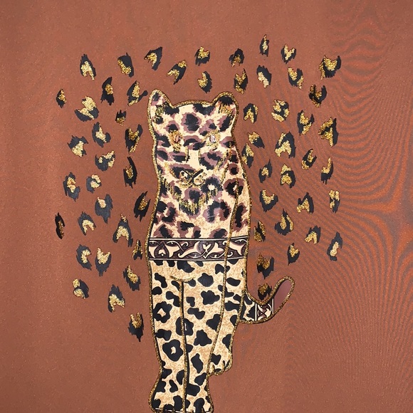 Leopard silk top - Picture 2 of 5